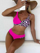 Women's Leopard Print Colorblock Beach Sexy Bikini